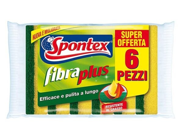 SPONTEX SPUGNA FIBRAPLUS 6pz 21150011