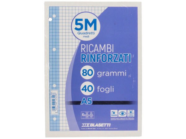 RICAMBI RINFORZATI A5 80gr 5M 2329