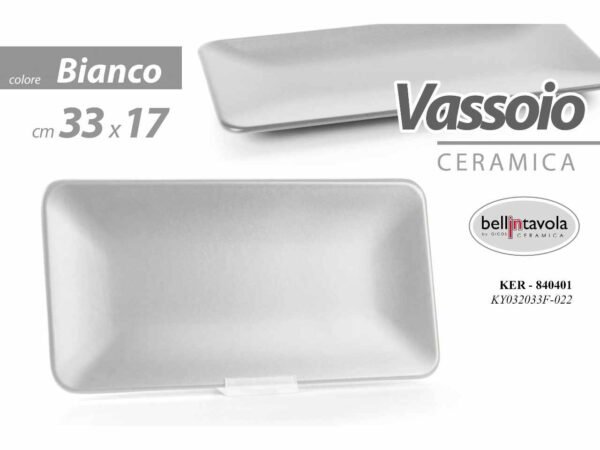 VASSOIO RET.33x17 BIANCO  840401