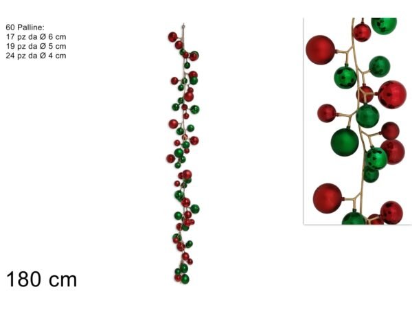 GHIRLANDA 180CM 60 PALLE XNA23021851