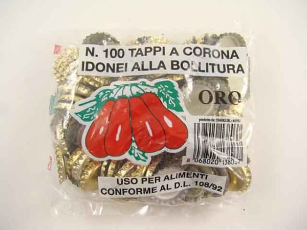 TAPPI CORONA ANONIMI ORO 100pz  $