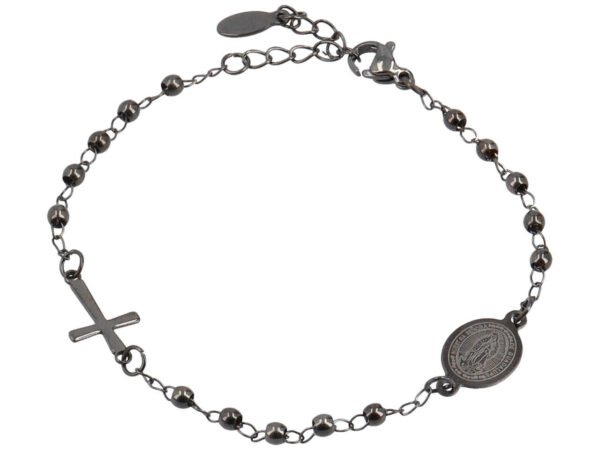 BRACCIALE ROSARIO C/SFERE NERE