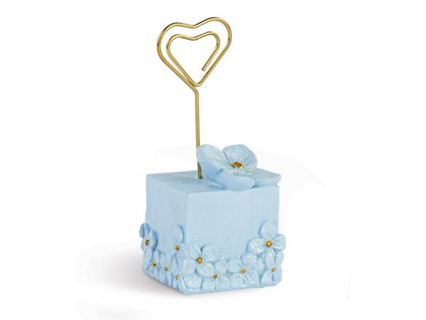 SEGNAPOSTO AZZURRO CON FIORI E G 29281M