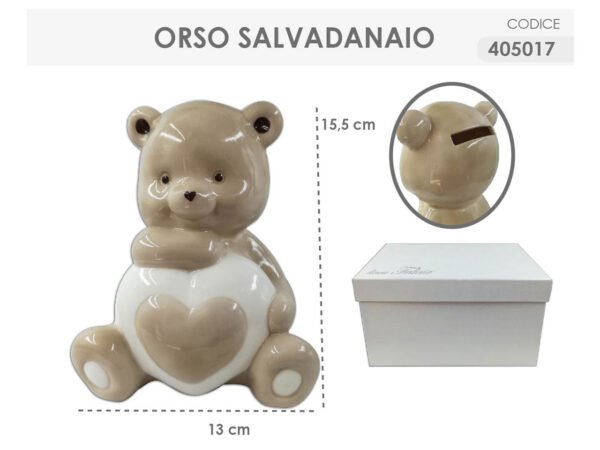 ORSO SALVADANAIO 16CM 405017