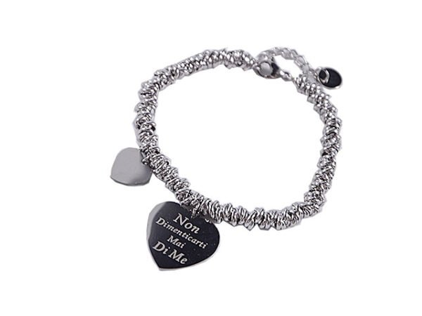 BRACCIALE C/CUORE C/FRASE