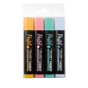 EVIDENZIATORE TRATTO VIDEO PASTELLO 4PZ F835801