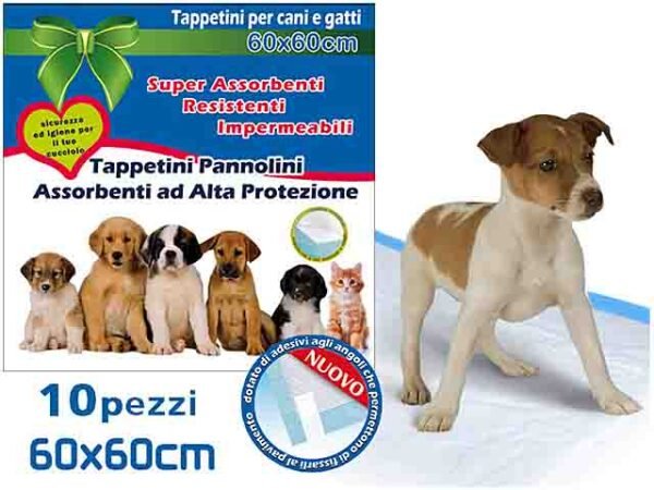 TAPPETINI PER ANIMALI  60x60 10pz