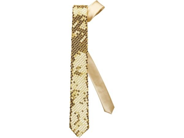 CRAVATTA IN PAILLETTES ORO 9062G