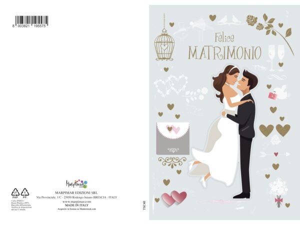 BIGLIETTO MATRIMONIO SPECIAL ORO TSC40