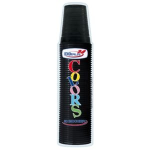 BICCHIERI 200ML NERO 50PZ 02733$