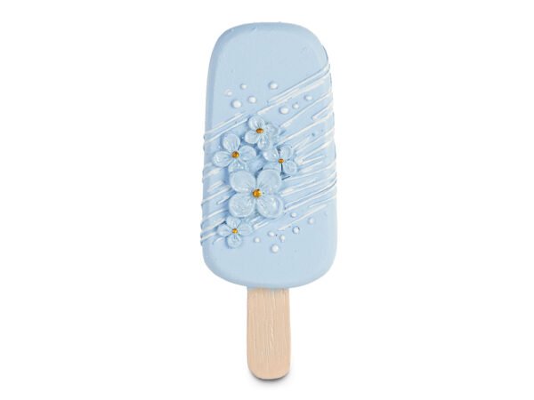 MAGNETE GELATO AZZURRO CON FIORI 29393M