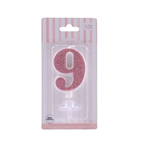 CANDELINA GLITTER N.9 9,5cm ROSE GOLD 50769