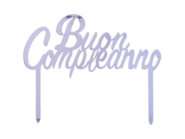 CAKE TOPPER BUON COMPLEANNO PLEX ARG.