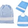 SET ASILO QUADRETTI 3pz AZZURRO SA20405.03  002