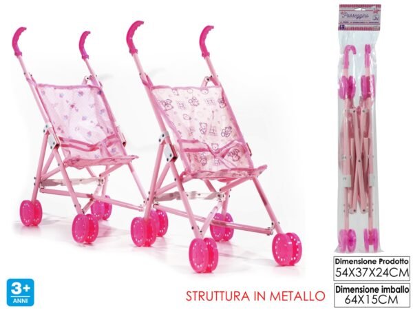 PASSEGGINO ROSA METALLO 100331