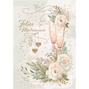 BIGLIETTO MATRIMONIO CALICI FE10189FM/B