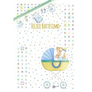 BIGLIETTO BATTESIMO AZZ. FE10192FB/A