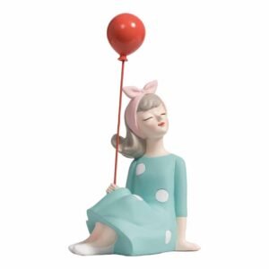 RAGAZZA C/PALLONCINO 9x9x20,5cm A26874