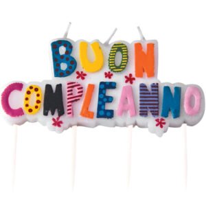 CANDELINA 9X7CM B.COMPLEANNO MIX 73103