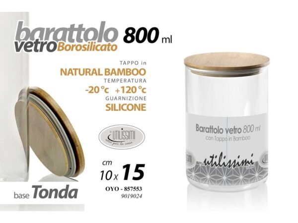 BARATTOLO OYO VETRO 800ML 10X15 857553
