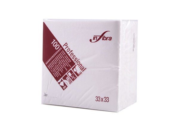 TOVAGLIOLO BIANCO 33x33 100pz DOPPIO VELO I-0187