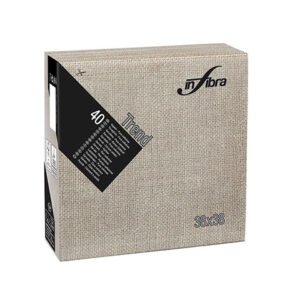 TOVAGLIOLO TRAMA 38x38 40pz GRIGIO I-0821