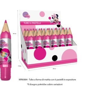 MINNIE 6 COLORI MATITA IN TUBO MIN0884