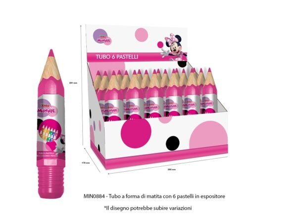 MINNIE 6 COLORI MATITA IN TUBO MIN0884