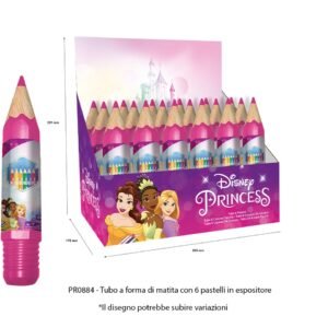 PRINCESS 6 COLORI MATITA IN TUBO PR0884
