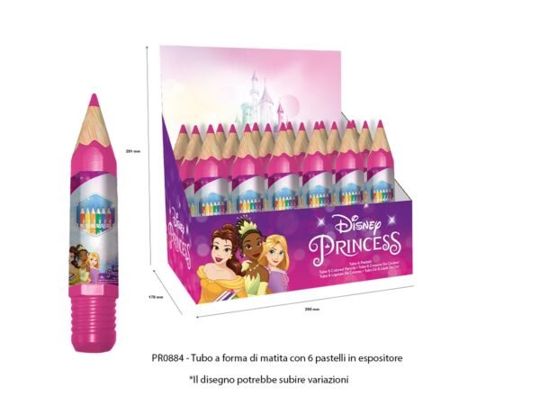 PRINCESS 6 COLORI MATITA IN TUBO PR0884