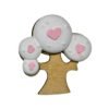 DEC.IN GESSO ALBERO CUORI ROSA L2161