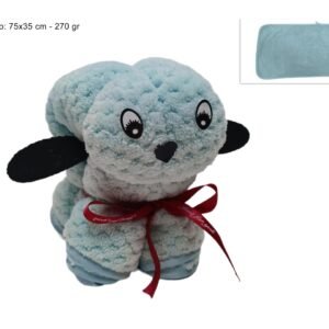 ASCIUGAMANO 75X35CM 270GR CANE CELESTE