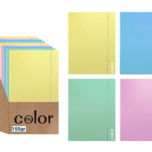 CARTELLINA A4 CON ELASTICO PASTEL ASS