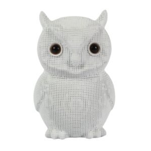 GUFO IN RESINA H.15CM BIANCO BY14.001