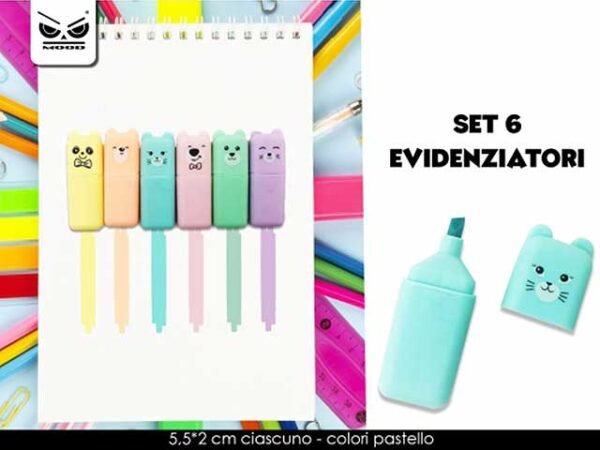 EVIDENZIATORE ANIMALE 6pz ST5876