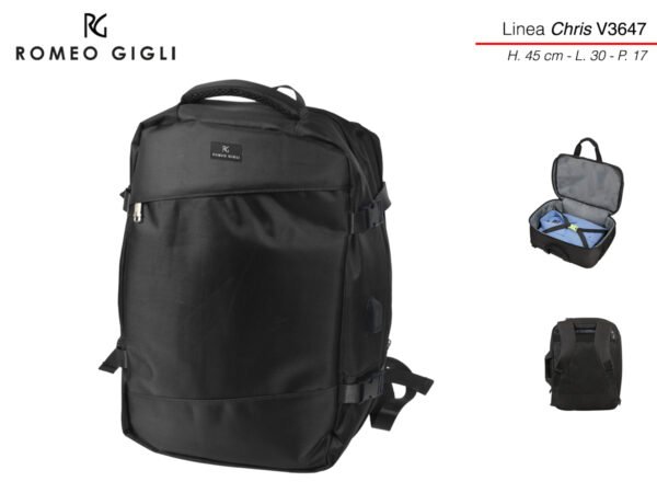 R.GIGLI ZAINO VIAGGIO NERO V3647 007
