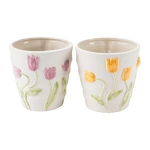 DOLOMITE CHACE POT C/ TULIP.16X16 27005