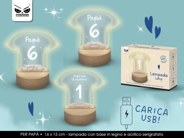 LAMPADA PLEXY CUORE PAPA' ST7768