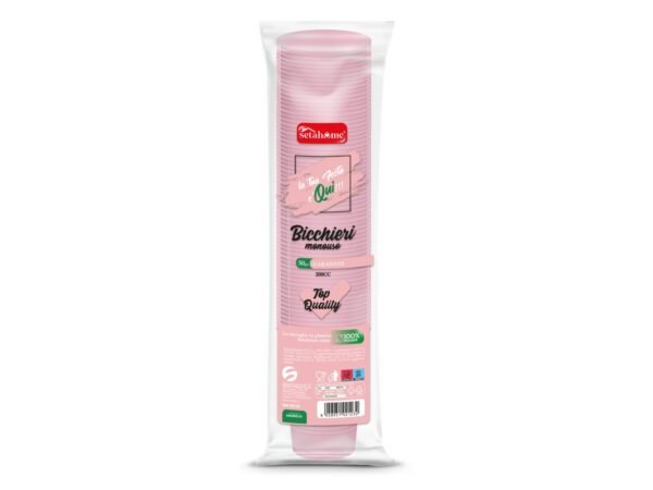 BICCHIERI ROSA 200CC 50PZ $ 02123
