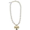 COLLANA VETRO + OTTONE + RAME C 25071