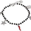 BRACCIALE CRISTALLI NERI STELLA FERRO